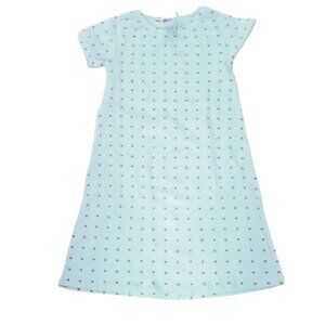 Vintage J & C Baby Girl's Nightgown Blue with Red Hearts & Blue/White Stars